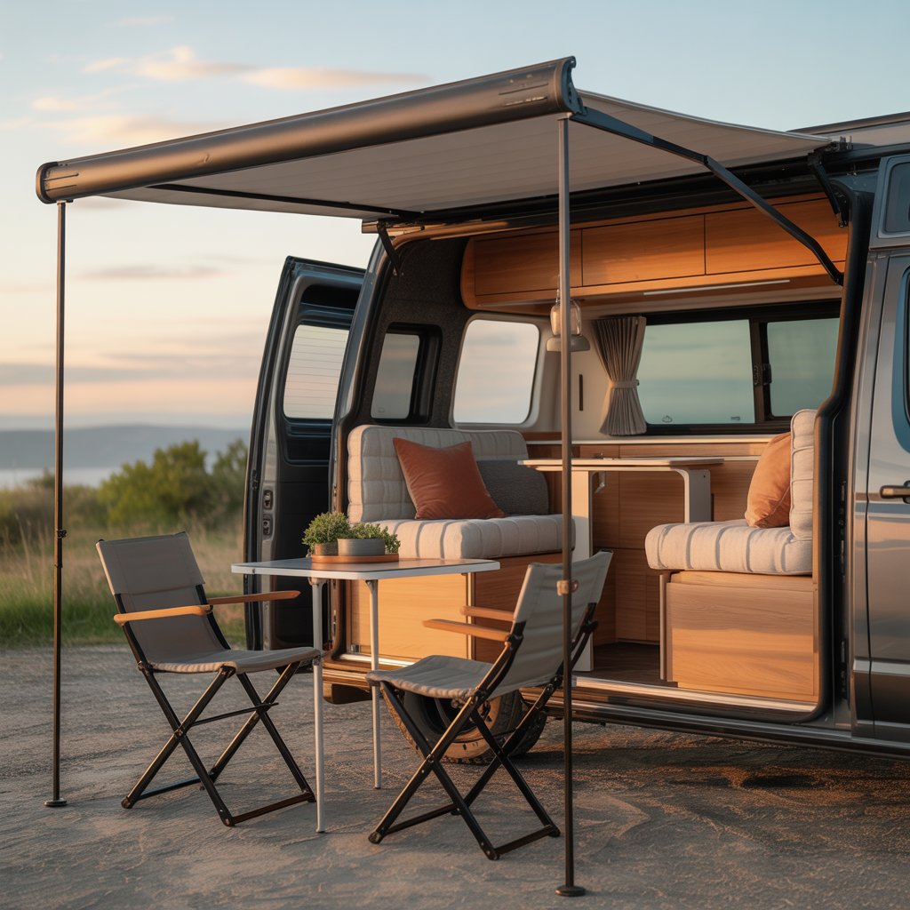 Outdoor Integration with Foldable Awnings