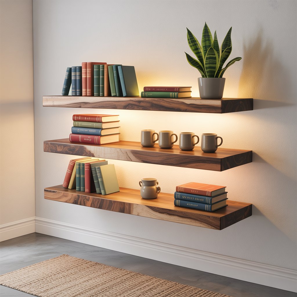 Floating Shelves with Flair
