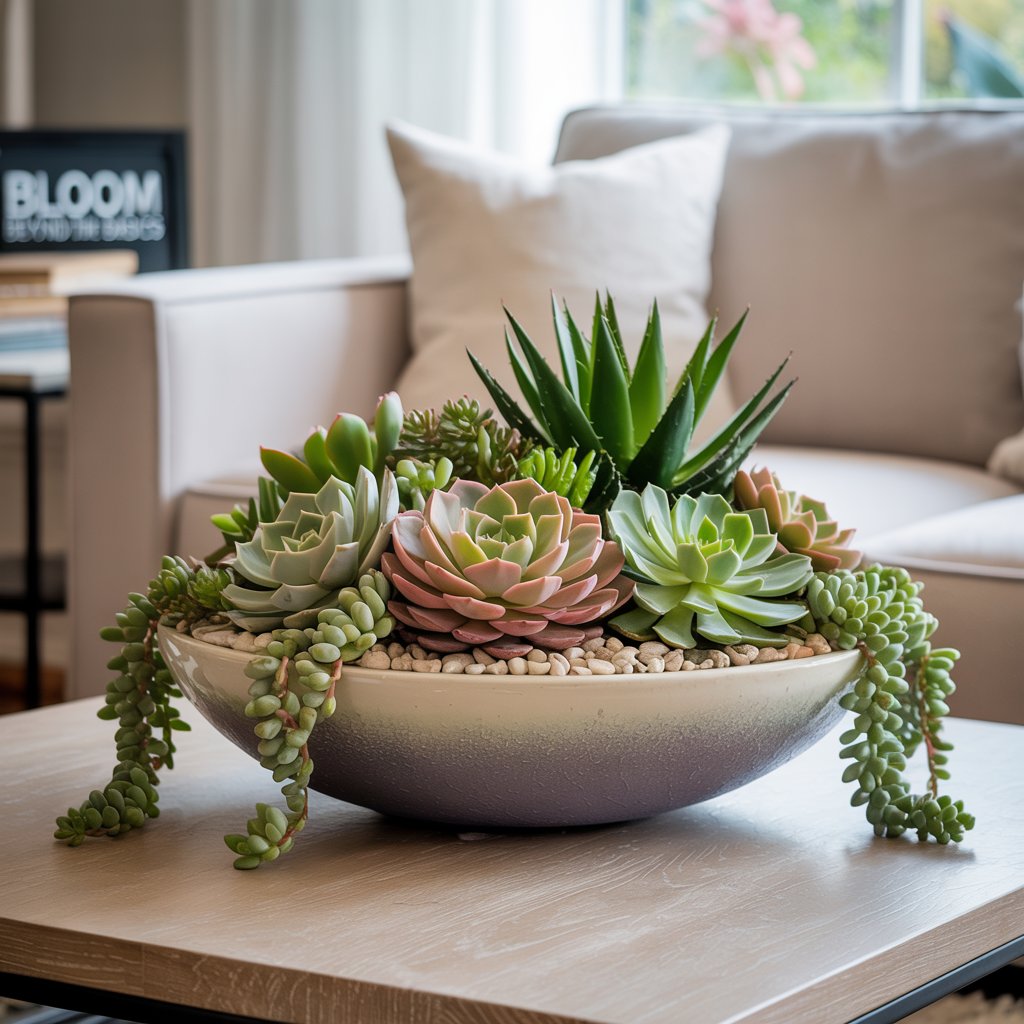 Succulent Showcase Low-Maintenance Living Art