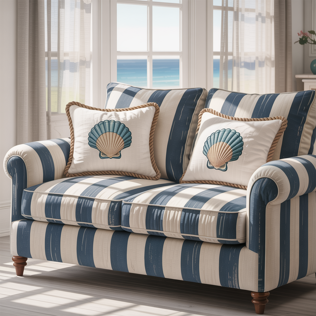 Sun-Faded Coastal Stripes