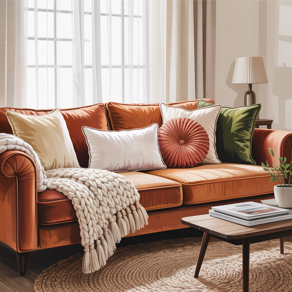 Utilize Throw Pillows & Blankets Strategically