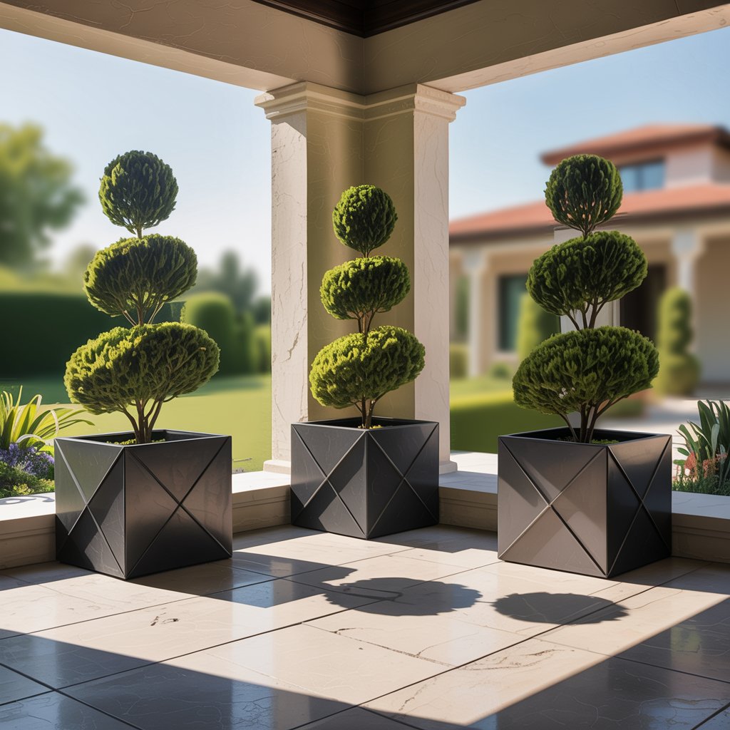 Corner Floor Planters for Architectural Balance