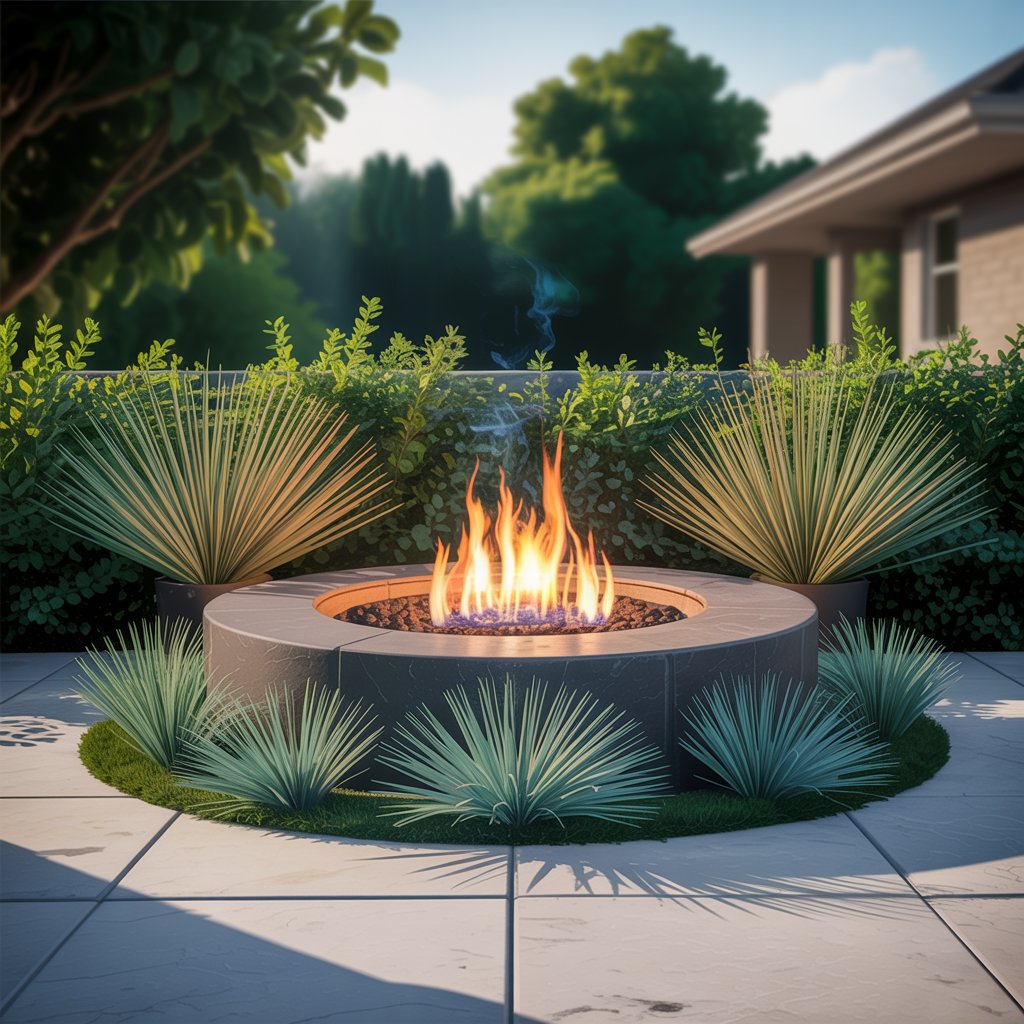 Fire Pit Surrounding Greenery