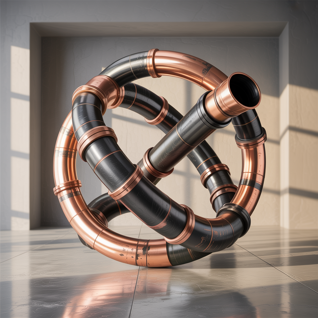 Industrial Pipe Metal Sculptures