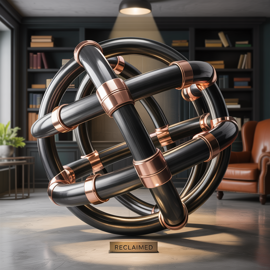 Industrial Pipe Metal Sculptures