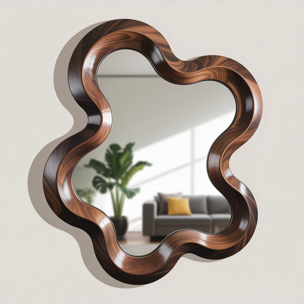 Irregular Shape Mirror as Art Piece