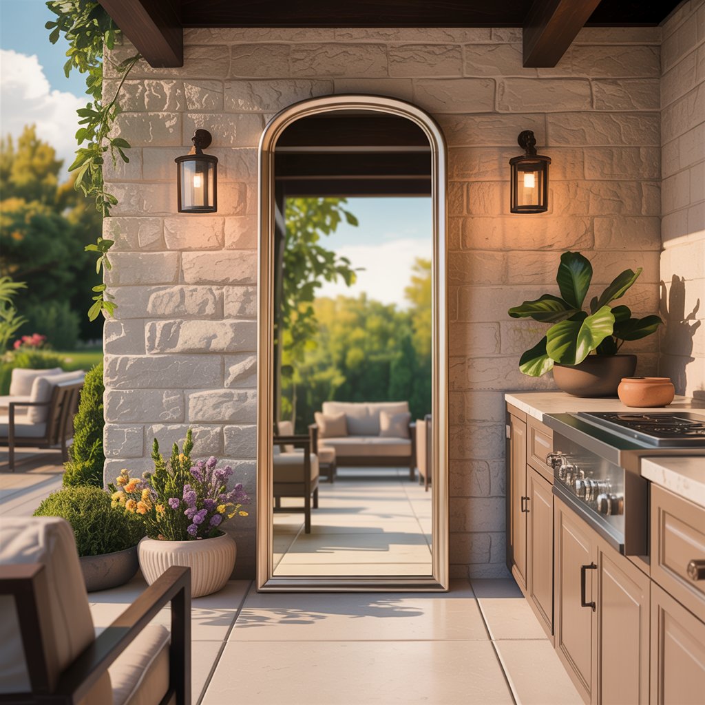 Kitchen Cabinet Mirror Accents