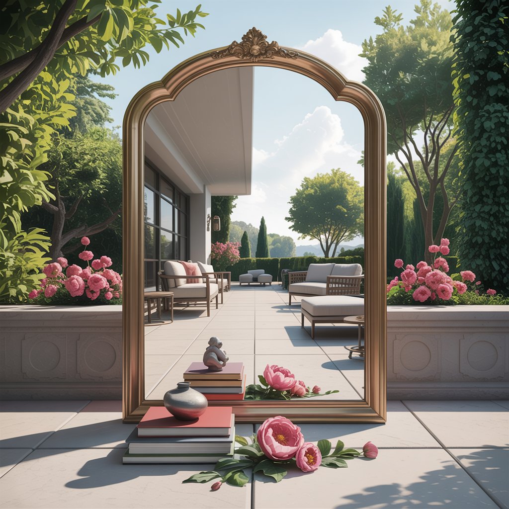 Mirrored Tray Centerpieces