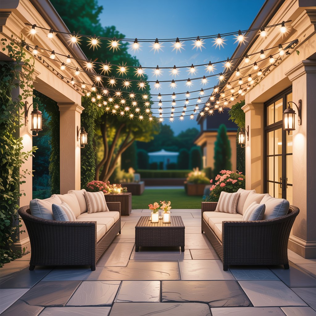 Outdoor String Light Canopies