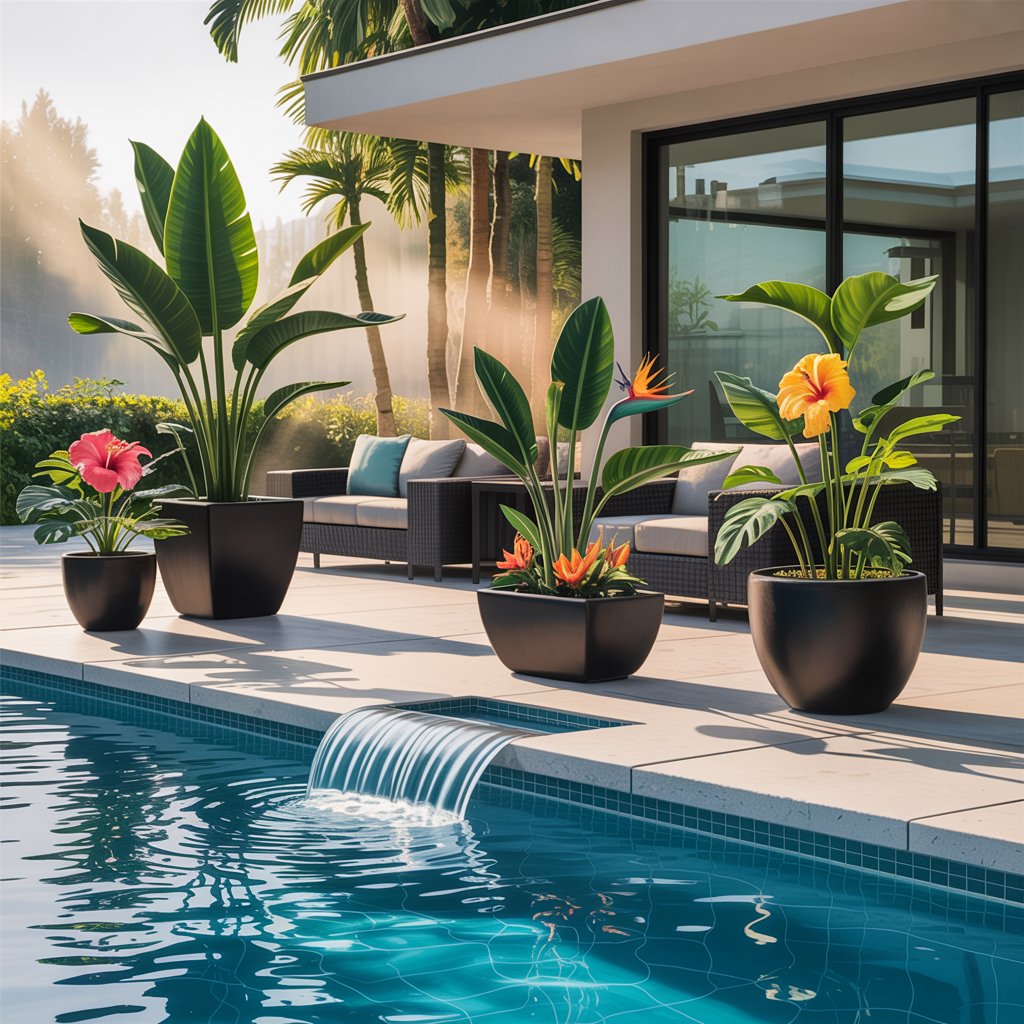 Poolside Tropical Paradise Arrangements