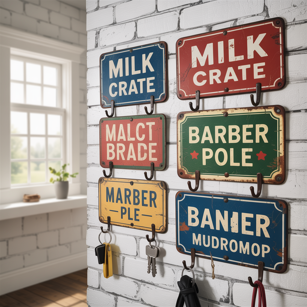 Vintage-Inspired Metal Signs for Nostalgic Charm