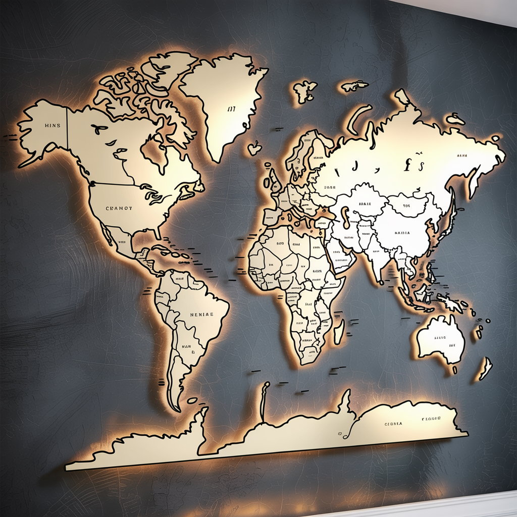 World Map Wall Art for the Global Citizen