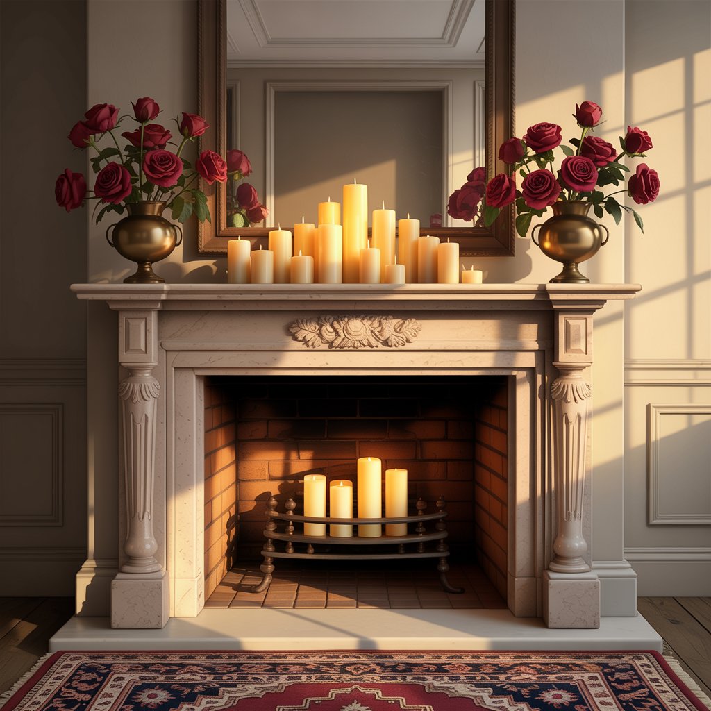 Classic Symmetry with Vases and Candles