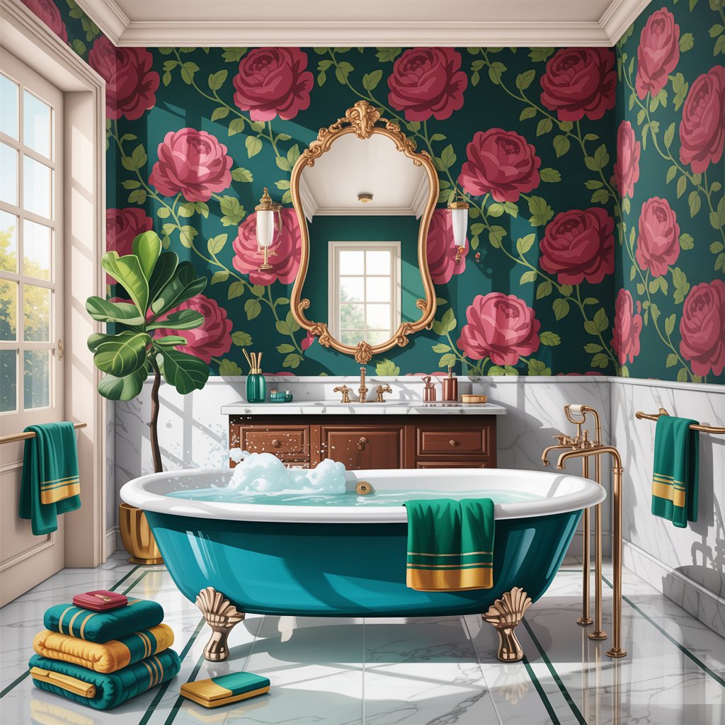 Create Luxurious Maximalist Bathrooms