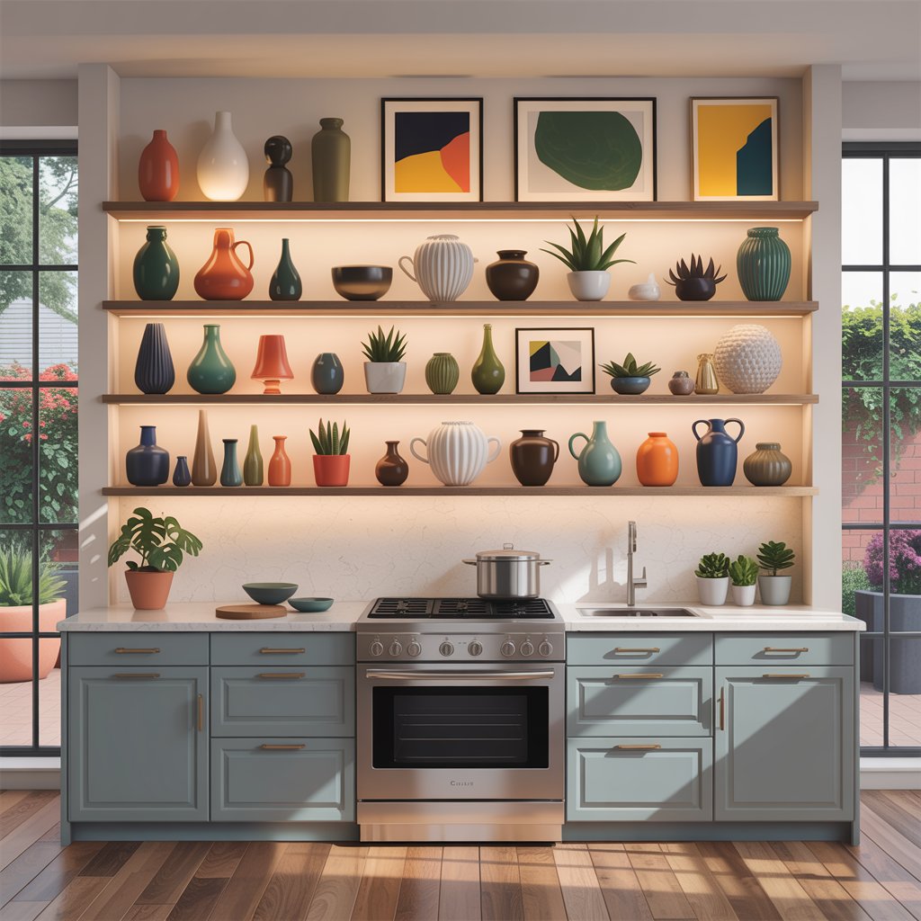 Display Walls Above Cabinets