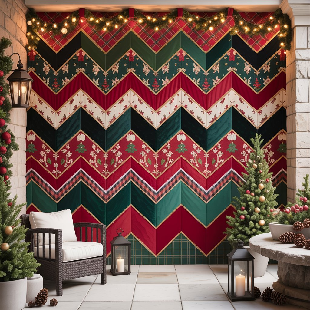 Fabric Bunting Wall Installation
