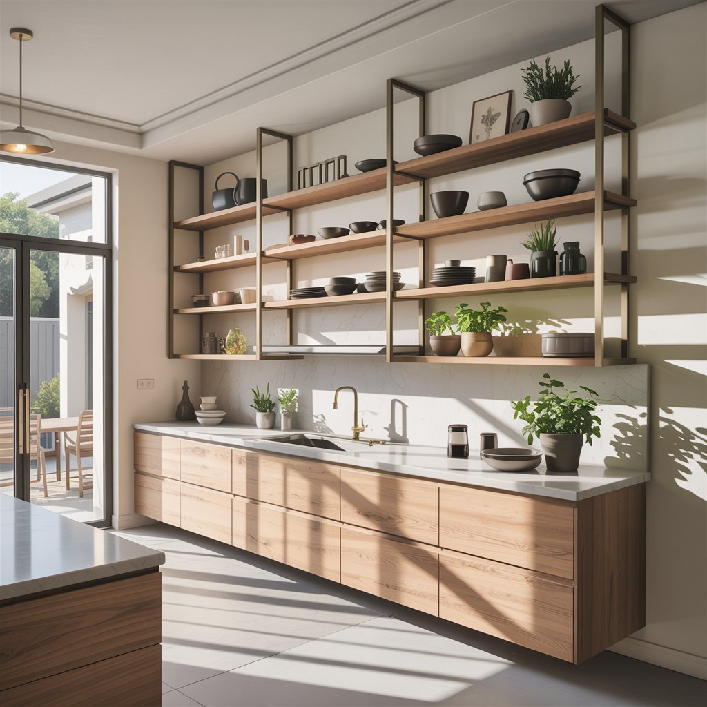 Floating Open Shelving Systems
