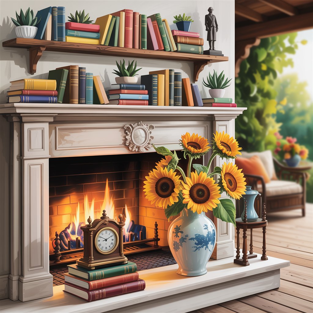 Floating Shelves and Books