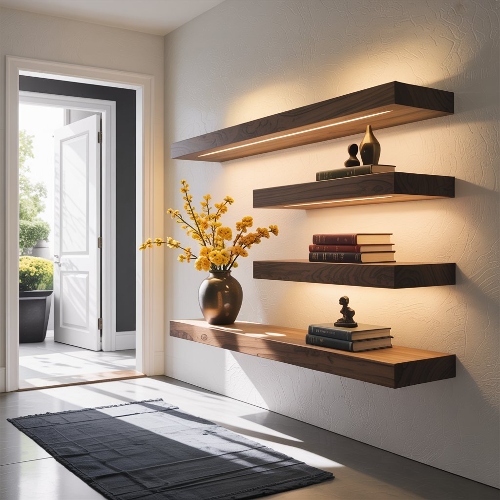 Implement Floating Shelves for Curated Displays