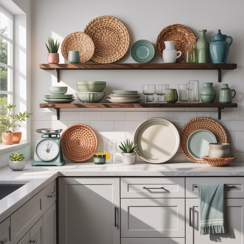 Incorporate Open Shelving for Curated Displays