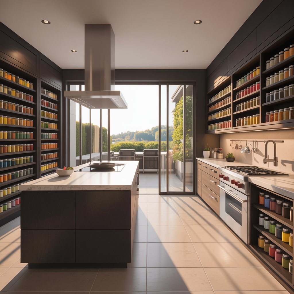 Integrated Spice Storage Walls