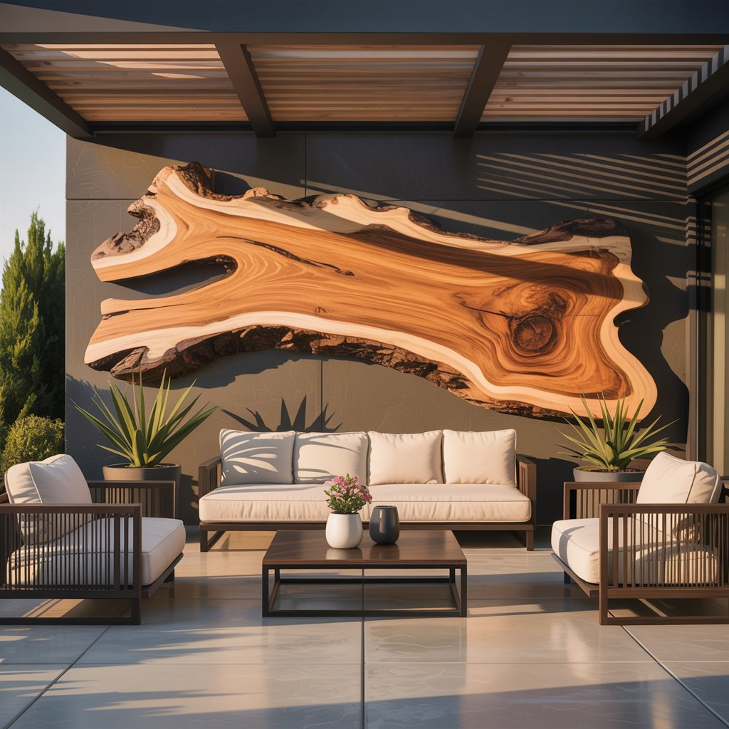 Live Edge Wood Slab Display