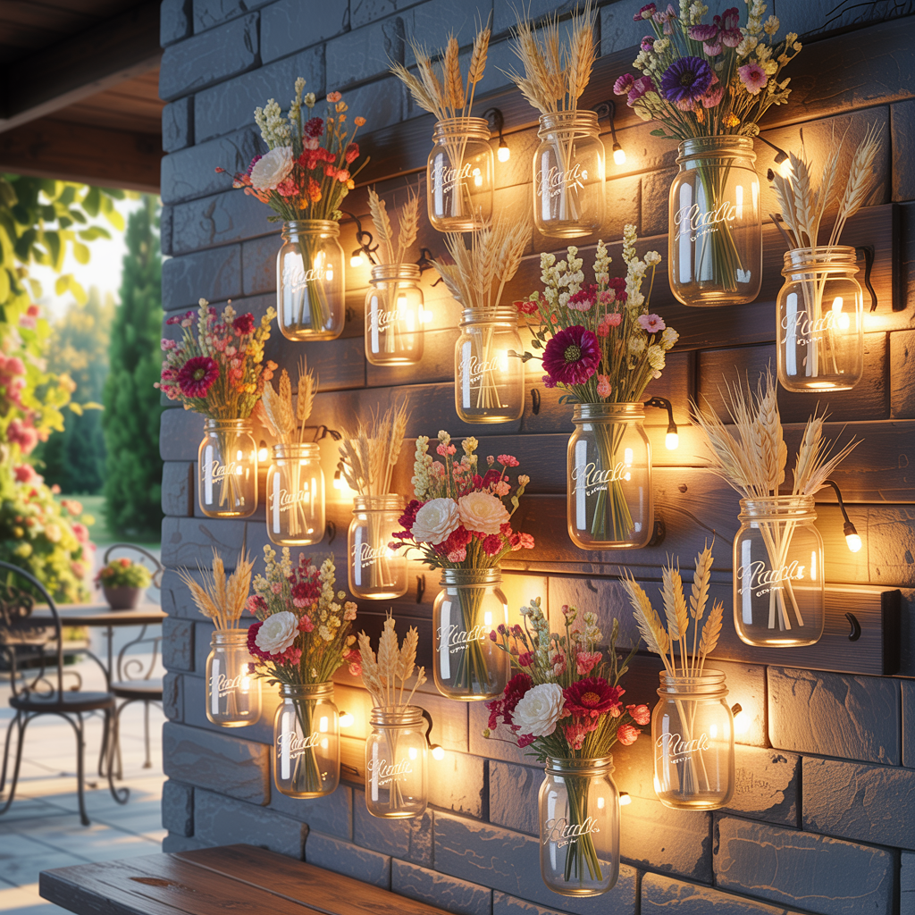 Mason Jar Wall Sconces