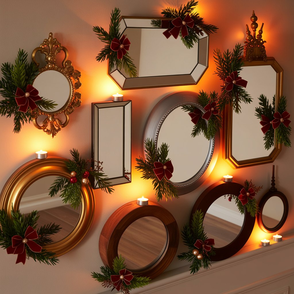 Mirror Gallery with Festive Accents