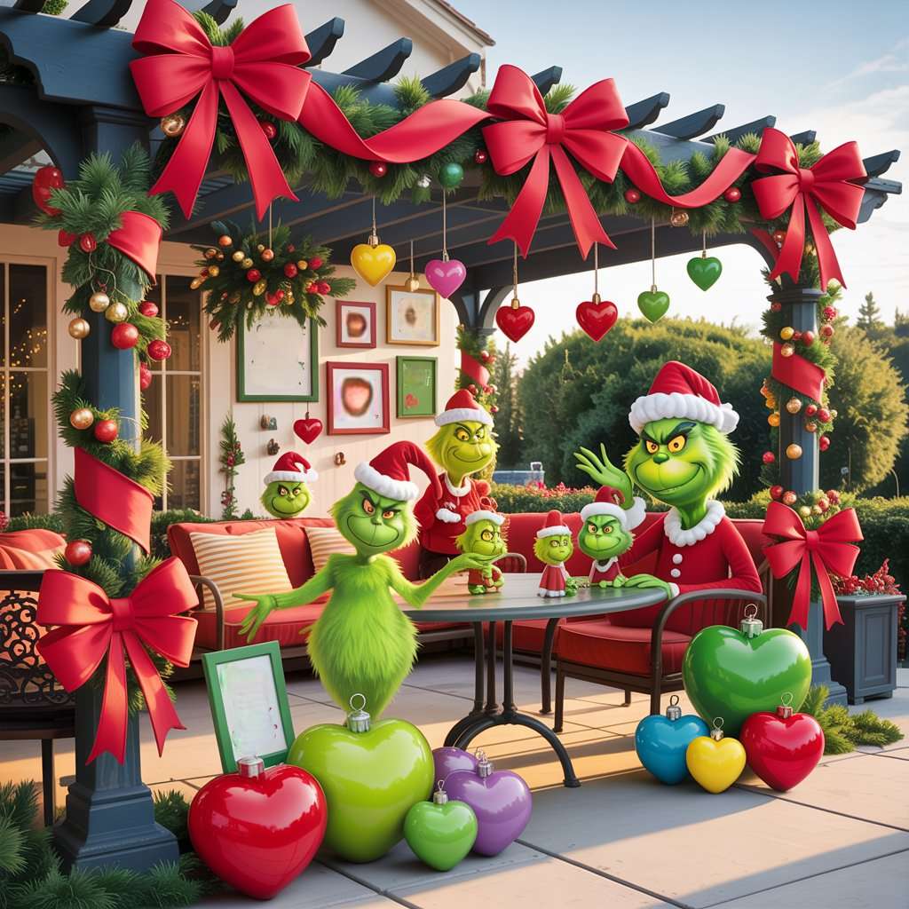 Grinch-Inspired Mantel Display