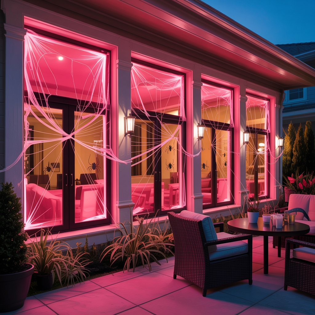 Pink Cellophane Window Treatments
