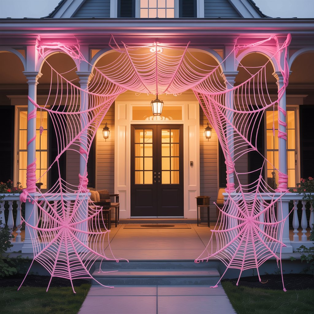 Pink Velvet Spiderwebs