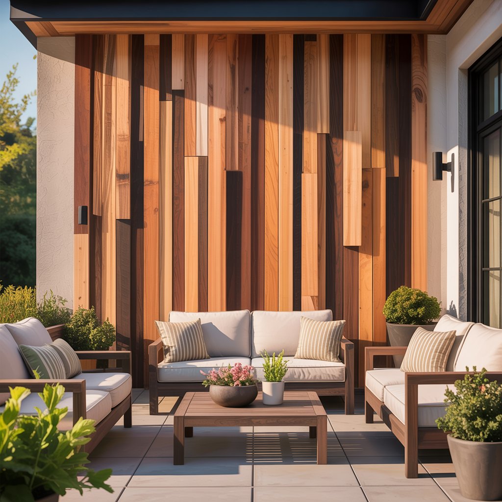 Vertical Wood Plank Accent Wall