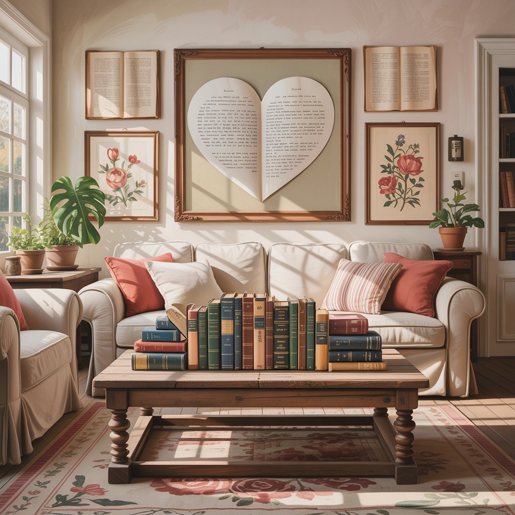 Vintage Book Page Decor