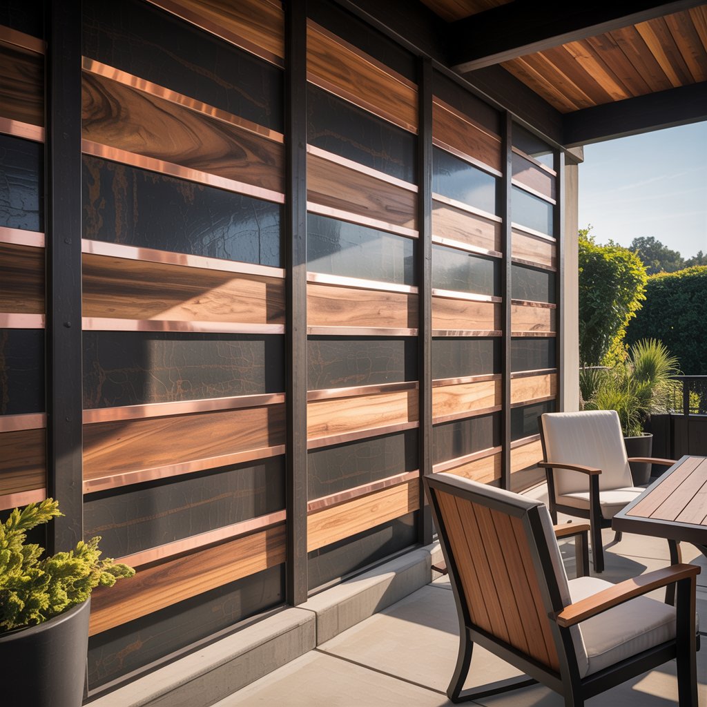 Wood and Metal Wall Combination