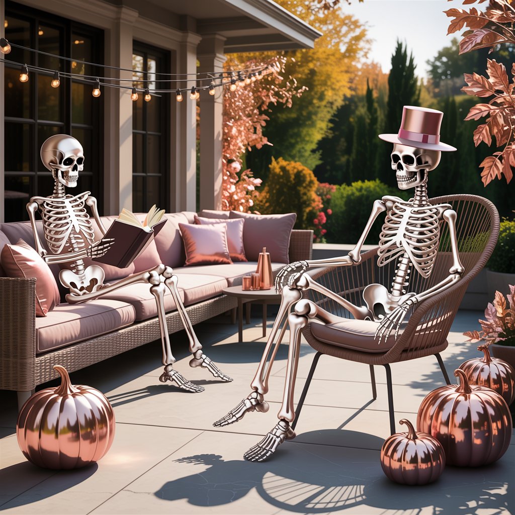 Rose Gold Skeleton Accents
