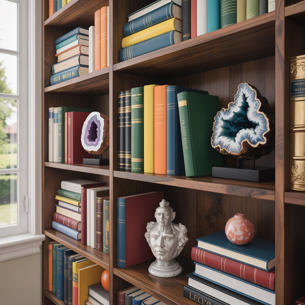 Anchor Shelves with Statement Bookends