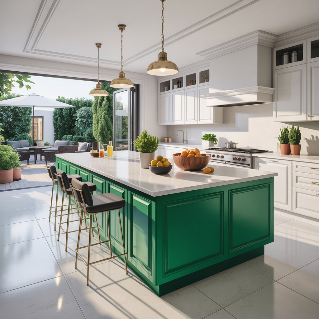  Color Blocking with Contrasting Finishes