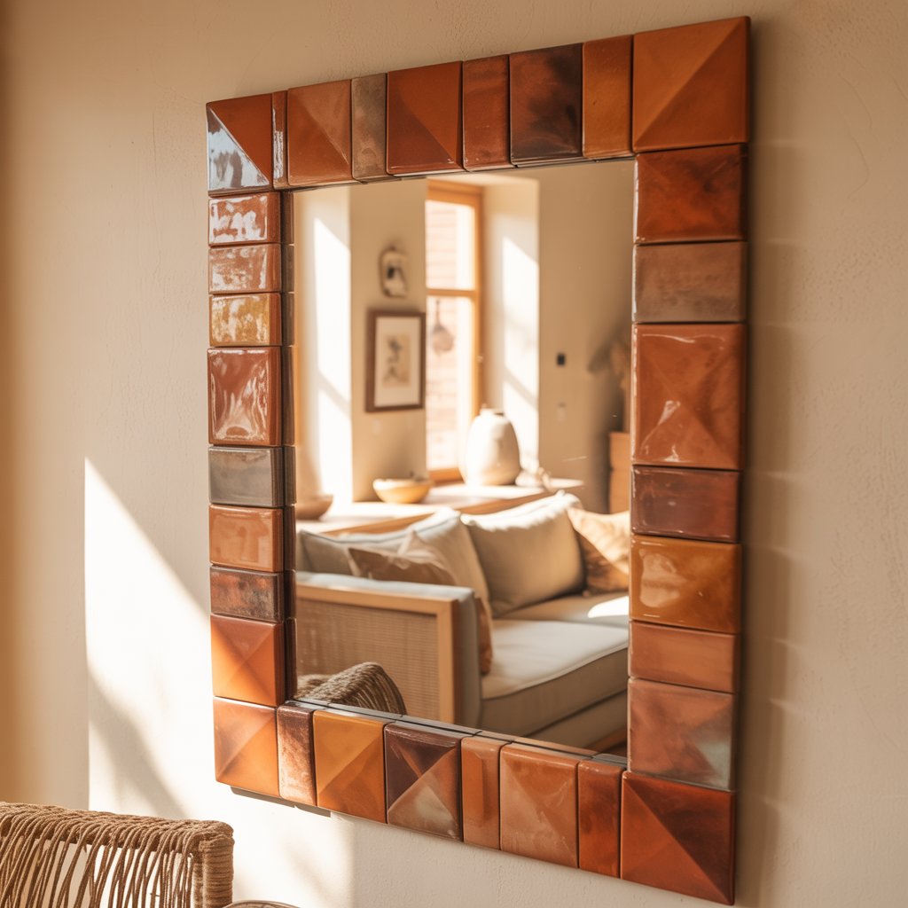 10 Terracotta-Tiled Mirror Surrounds for Earthy Elegance