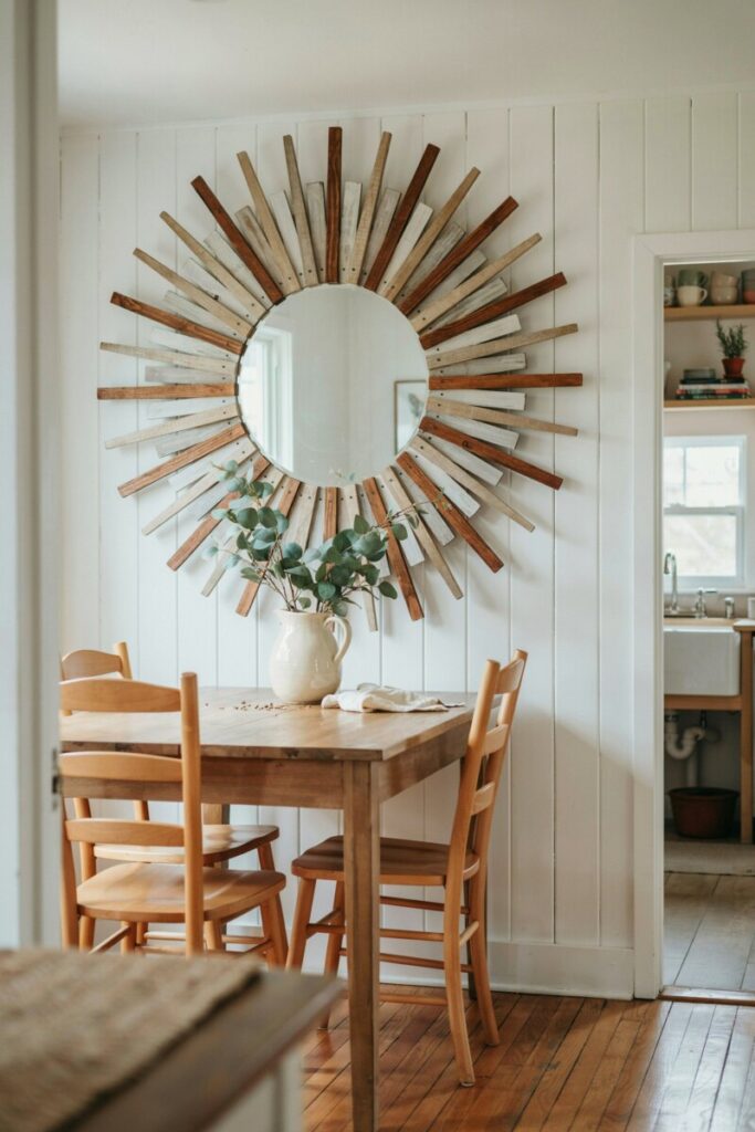 DIY Wooden Sunburst for Rustic or Farmhouse Style