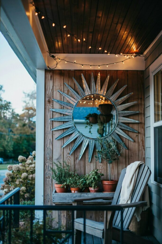 Outdoor-Friendly Sunburst on a Covered Porch or Patio